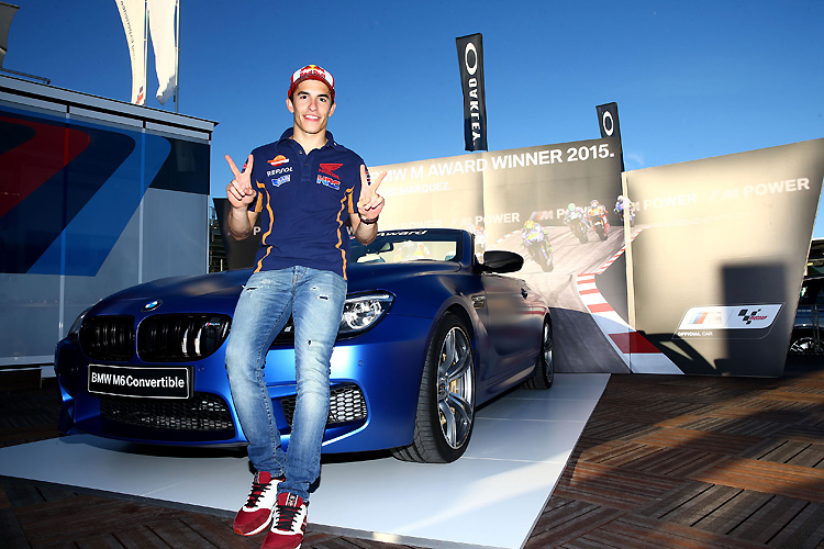 爭議中奪BMW M Award年度桿位獎 Marc Marquez獲贈《BMW M6 Convertible》 爭議中奪BMW M Award年度桿位獎 Marc Marquez獲贈《BMW M6 Convertible》