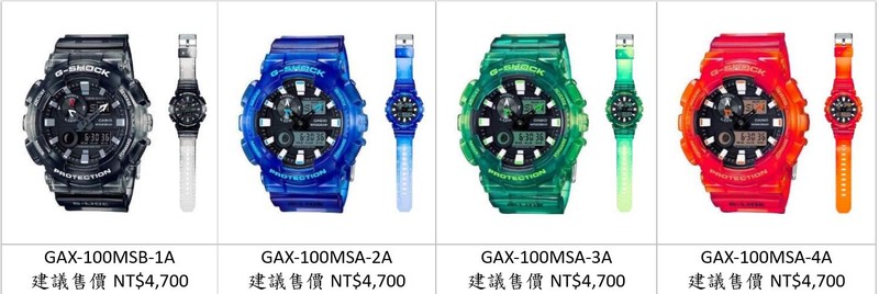 CASIO G-SHOCK & BABY-G迎夏新設計 漸層透色視覺沁涼 CASIO G-SHOCK & BABY-G迎夏新設計 漸層透色視覺沁涼