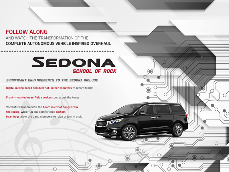 SEMA改裝展首演《Kia School of Rock Sedona》自動駕駛的搖滾概念 SEMA改裝展首演《Kia School of Rock Sedona》自動駕駛的搖滾概念