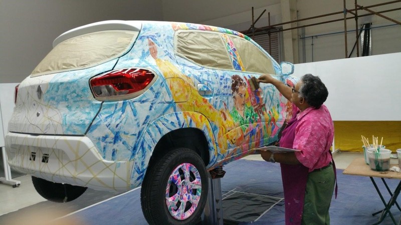 前進法國《Renault Kwid Art Car》融合印度的行動藝術 前進法國《Renault Kwid Art Car》融合印度的行動藝術