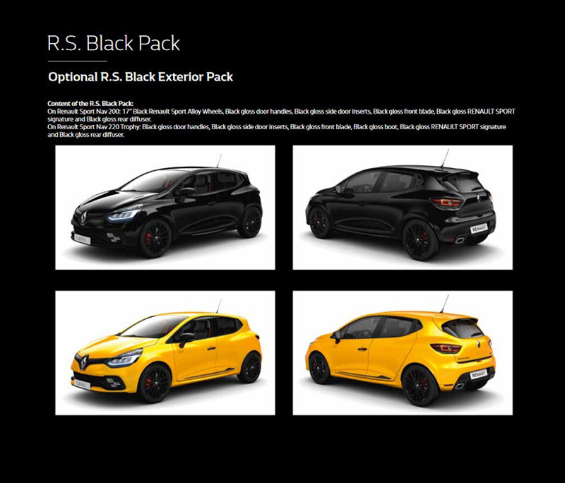 《Renault Clio R.S.》英國市場增添Black Edition Pack套件 《Renault Clio R.S.》英國市場增添Black Edition Pack套件