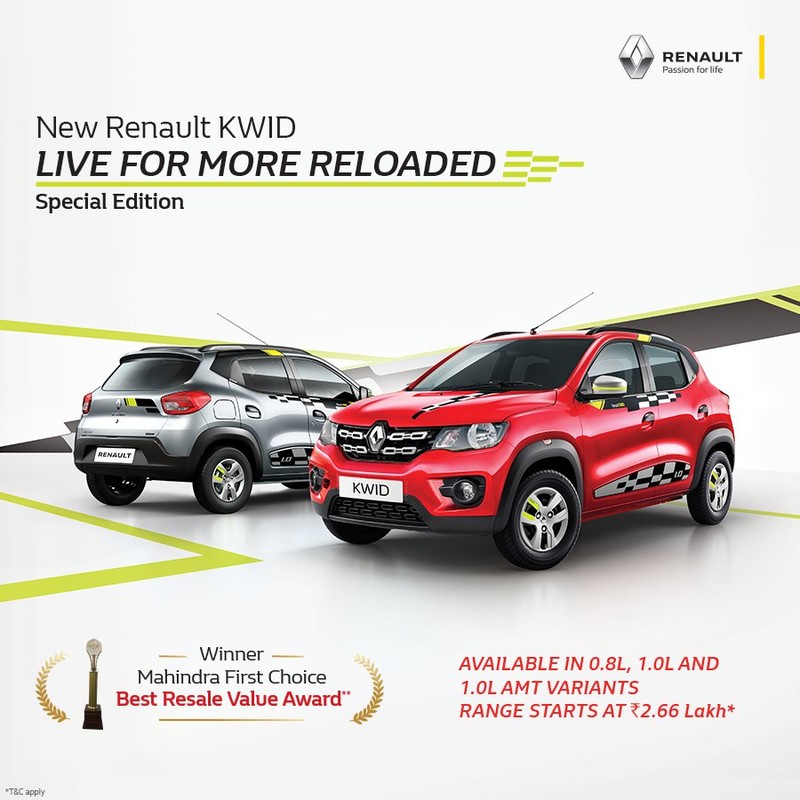 《Renault Kwid Live For More Reloaded》印度市場變裝發表 《Renault Kwid Live For More Reloaded》印度市場變裝發表