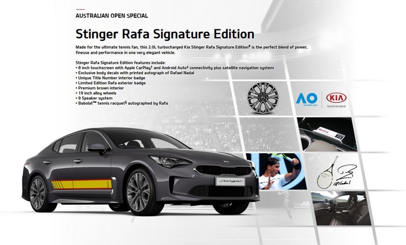 Rafa Nadal助陣《Kia》四款澳洲網球公開賽特仕車應景登場 Rafa Nadal助陣《Kia》四款澳洲網球公開賽特仕車應景登場