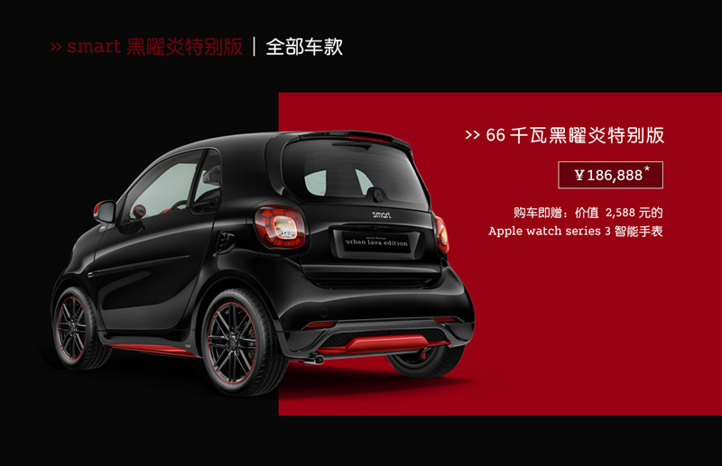 《smart fortwo urban lava edition》紅黑勁裝中國限量上身 《smart fortwo urban lava edition》紅黑勁裝中國限量上身