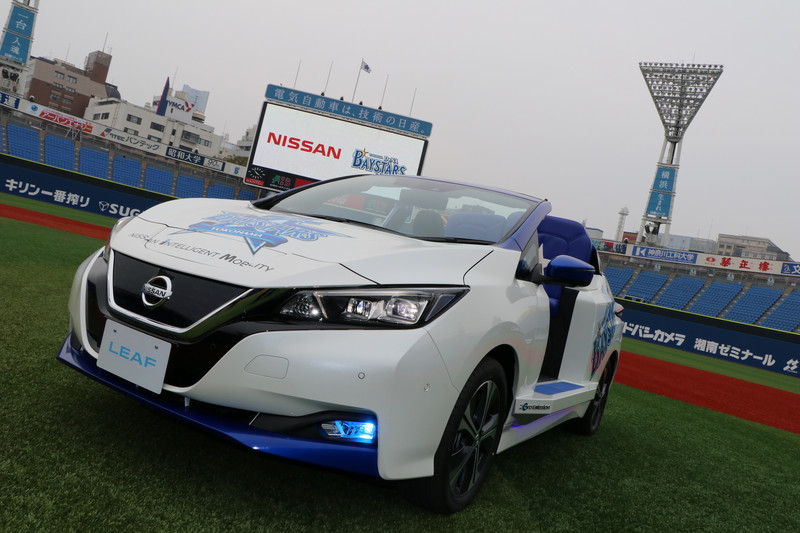 二代目《Nissan Leaf》接棒日本職棒橫濱球場牛棚車任務 二代目《Nissan Leaf》接棒日本職棒橫濱球場牛棚車任務