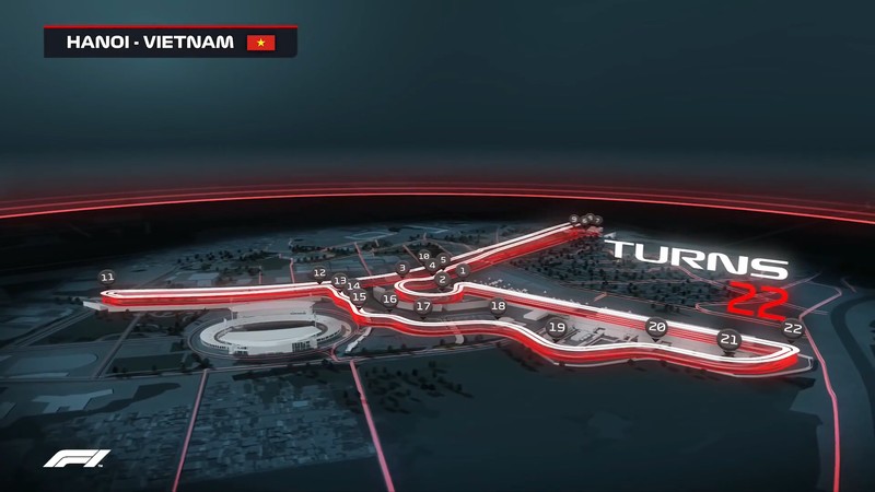 《F1》公布2020年越南GP賽道布局 《F1》公布2020年越南GP賽道布局