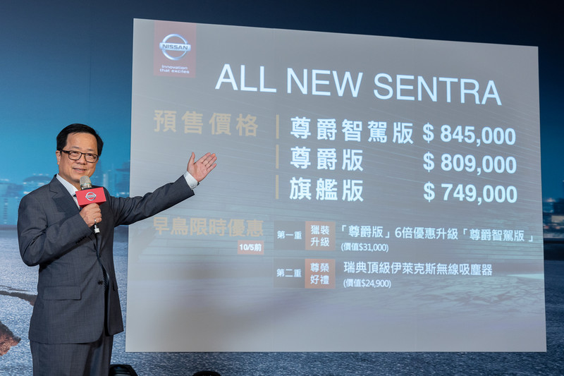 買中階加5千直上頂規 《Nissan Sentra》尊爵智駕版預售期間優惠81.4萬元 買中階加5千直上頂規 《Nissan Sentra》尊爵智駕版預售期間優惠81.4萬元