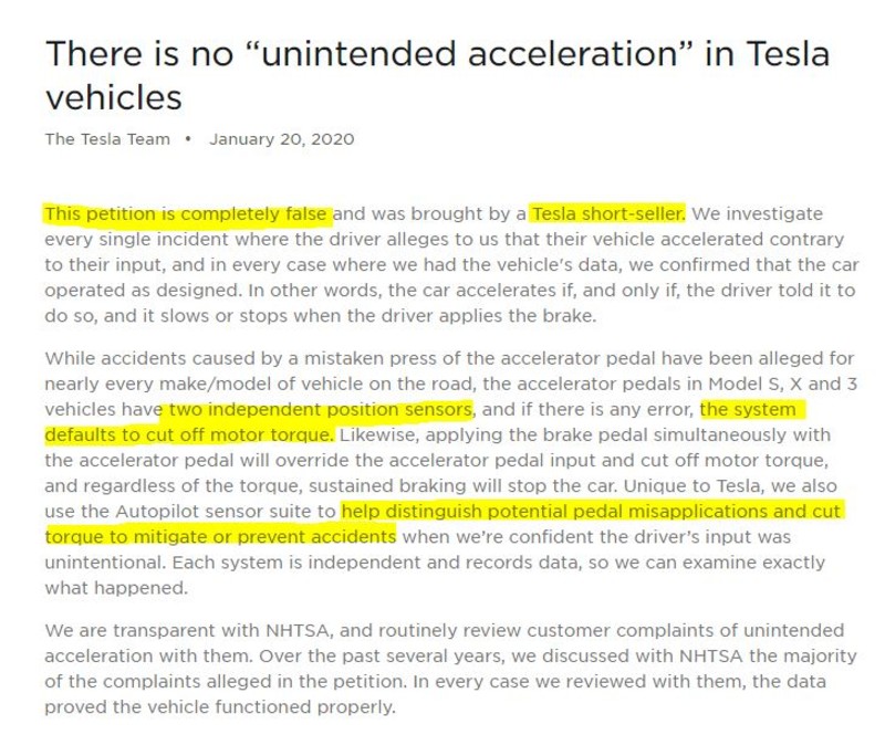 《Tesla》暴衝事故調查結果大反轉!Tesla:申請人想做空股票 《Tesla》暴衝事故調查結果大反轉!Tesla:申請人想做空股票