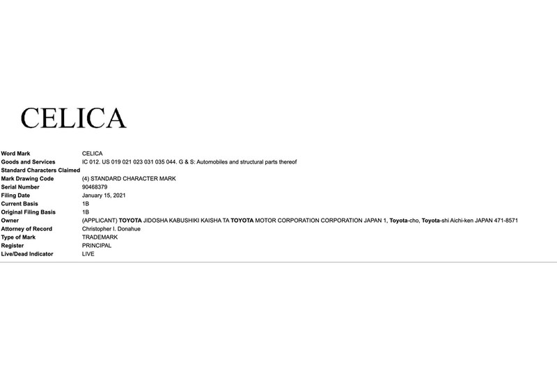 國民跑車要復活了嗎?《Toyota》重新註冊《Celica》商標 國民跑車要復活了嗎?《Toyota》重新註冊《Celica》商標