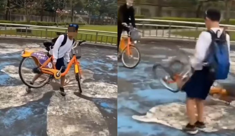 男學生笑摔YouBike喊:「爽死了」 YouBike怒提告 男學生笑摔YouBike喊:「爽死了」 YouBike怒提告