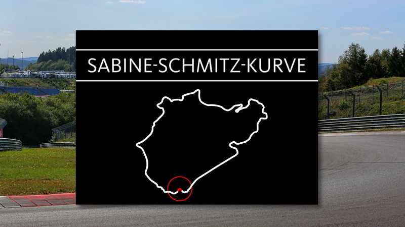 紀念紐柏林女王 紐柏林賽道將第一個彎道命名為《Sabine-Schmitz-Kurve》